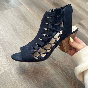 Vince Camuto Navy Strappy Heels